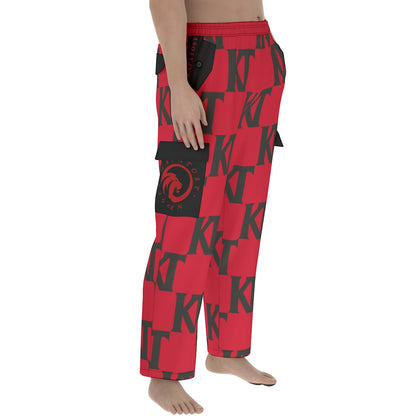 Cargo Pants Multi-Pockets - Red Print