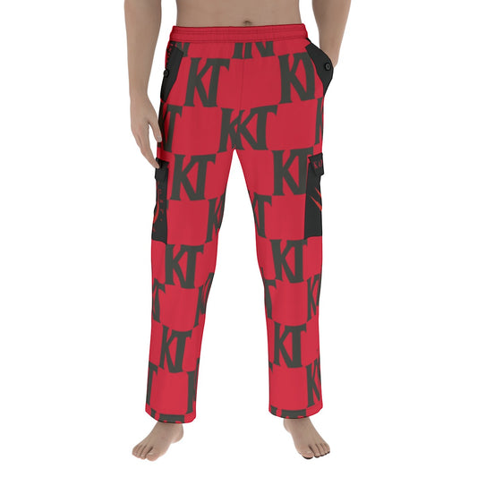 Cargo Pants Multi-Pockets - Red Print