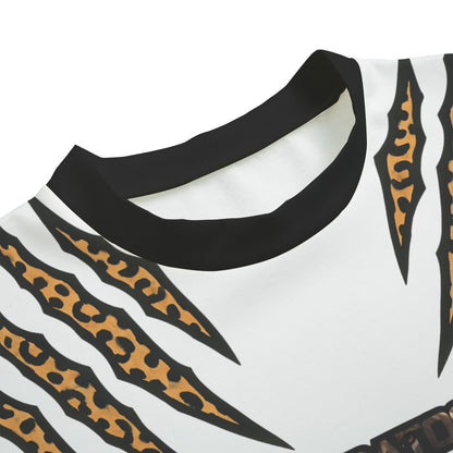 Felpa girocollo con stampa animalier