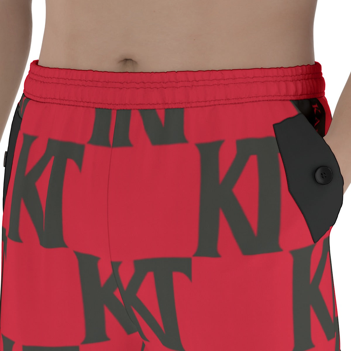 Cargo Pants Multi-Pockets - Red Print