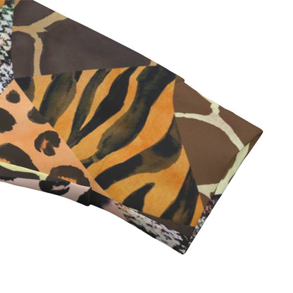 Felpa girocollo con stampa animalier