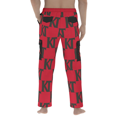 Cargo Pants Multi-Pockets - Red Print