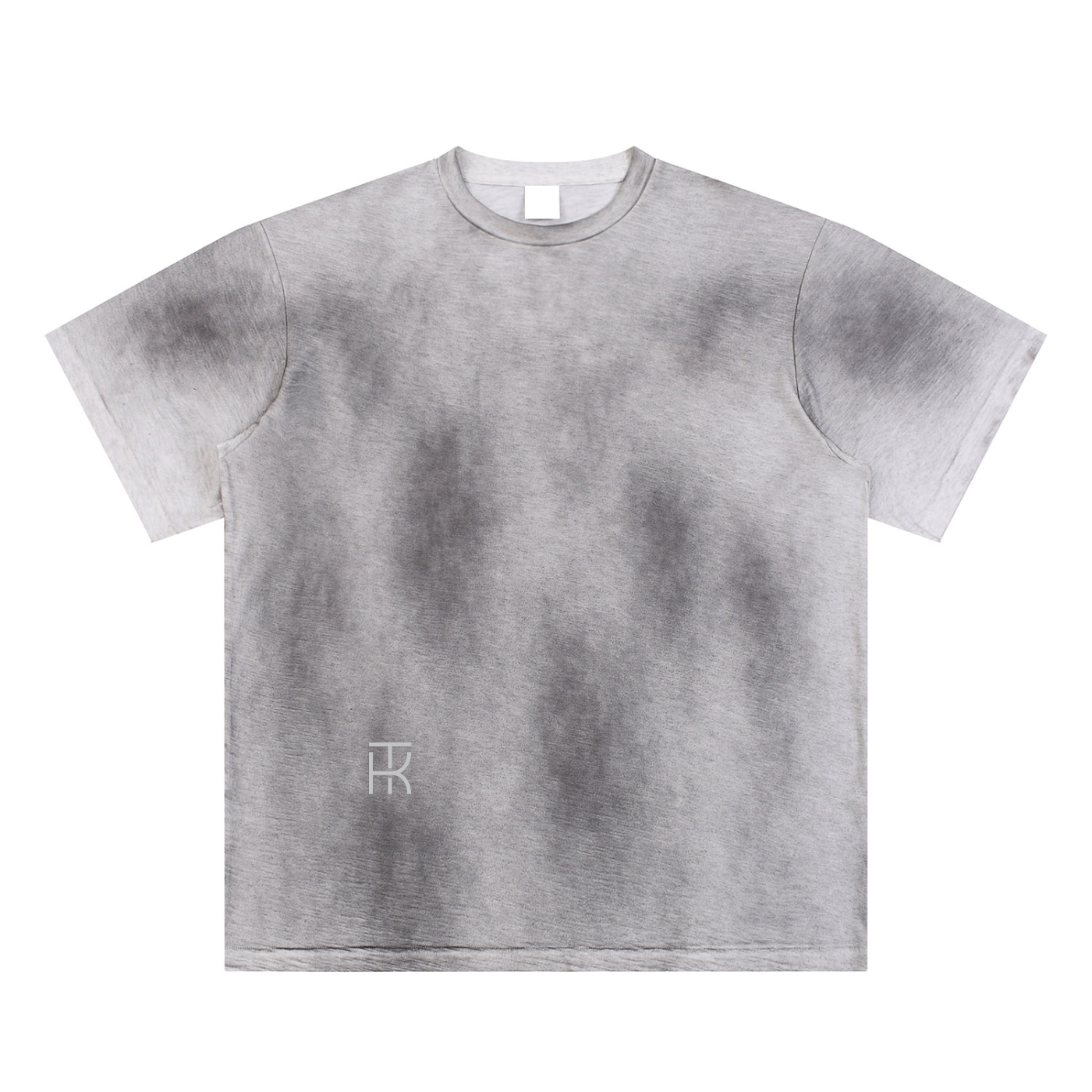 T-shirt dipinta a mano con effetto sbiadito dal sole