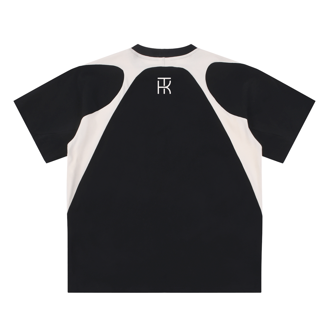 Contrast Panel Cotton T-Shirt