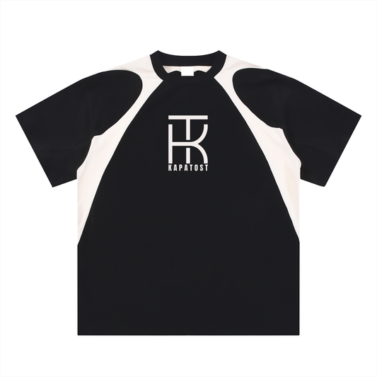Contrast Panel Cotton T-Shirt