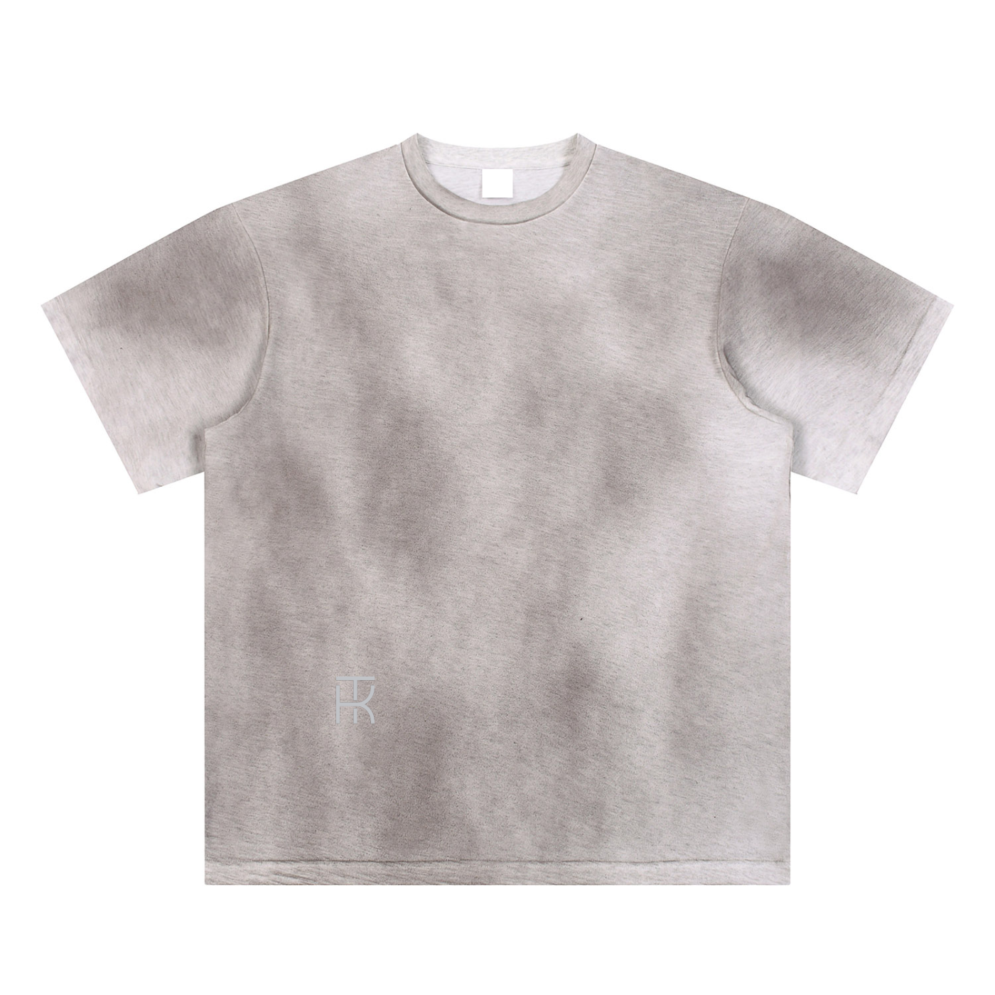 T-shirt dipinta a mano con effetto sbiadito dal sole