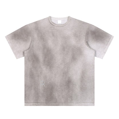 T-shirt dipinta a mano con effetto sbiadito dal sole