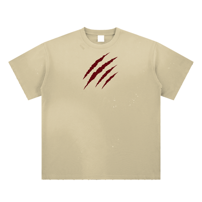 Hand-Frayed Sunfade Paint Splatter T-Shirt