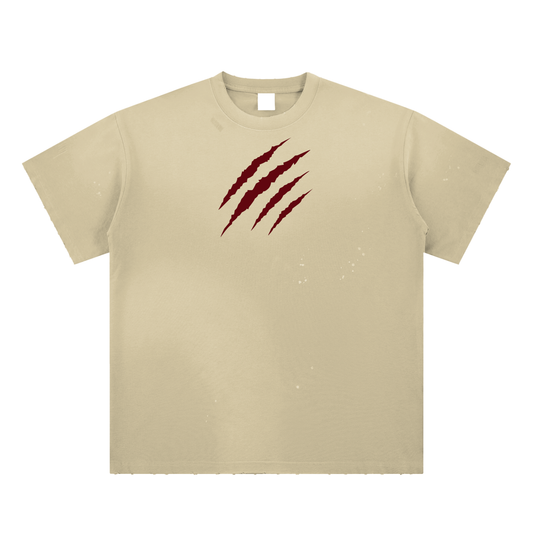 Hand-Frayed Sunfade Paint Splatter T-Shirt