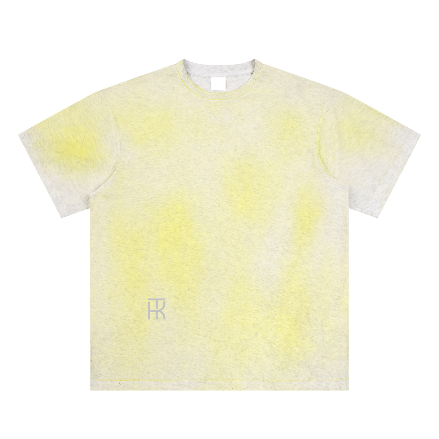 T-shirt dipinta a mano con effetto sbiadito dal sole
